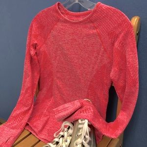 Athleta Girl Long Sleeve Pink Top sz12